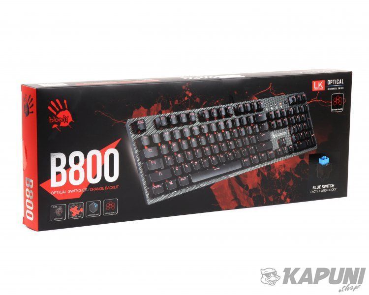 Клавиатура механическая игровая LK Blue, подсветка Orange, USB Bloody B800 (NetBee) B800 Bloody (NetBee) фото