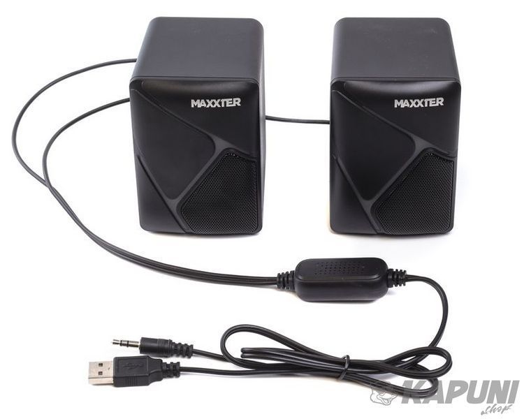 Акустическая система, пластиковый корпус, 6 Вт, USB питание, RGB подсветка, черный Maxxter CSP-U004RGB фото
