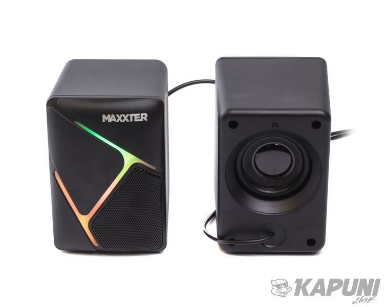 Акустическая система, пластиковый корпус, 6 Вт, USB питание, RGB подсветка, черный Maxxter CSP-U004RGB фото