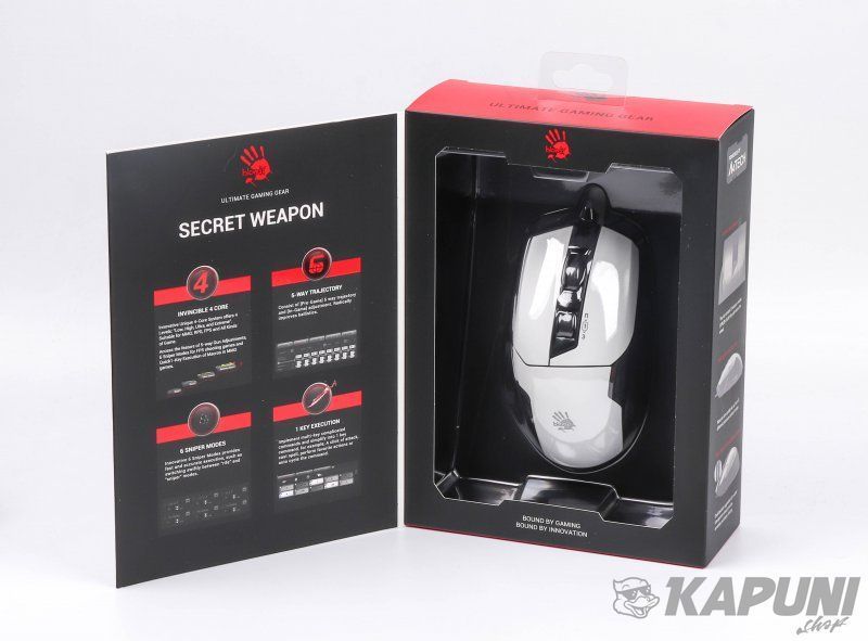 Игровая мышь Bloody Activated, RGB, 10000 CPI, 50M нажатий, черный + белый W70 Max Bloody (Panda White) W70 Max Bloody (Panda White) фото