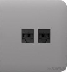 Бічна панель для вбудованої інтернет-розетки Ajax SideCover (LAN) Fog (126216.319.FG) 58922_AJAX фото