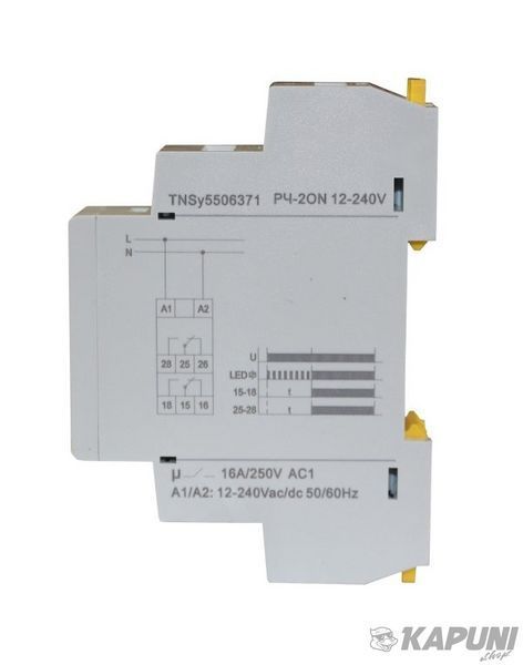 Реле времени РЧ-2ON 12-240V AC/DC (2C/Ox16A_AC1) 0,1с-10дней. задержка включения TNSy TNSy5506371 фото