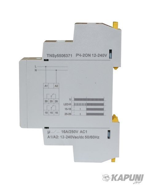 Реле времени РЧ-2ON 12-240V AC/DC (2C/Ox16A_AC1) 0,1с-10дней. задержка включения TNSy TNSy5506371 фото