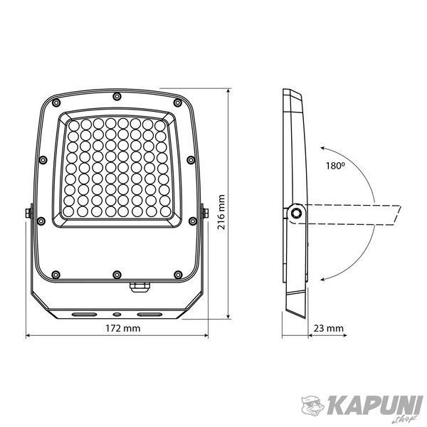 LED прожектор VIDEX F5 50W 3000-5000-6500K 230V White VL-F5-050CW 29254 фото