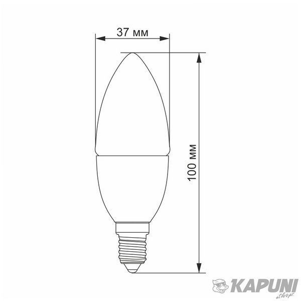 LED лампа VIDEX C37e 3.5W E14 3000K VL-C37e-35143 23493 фото