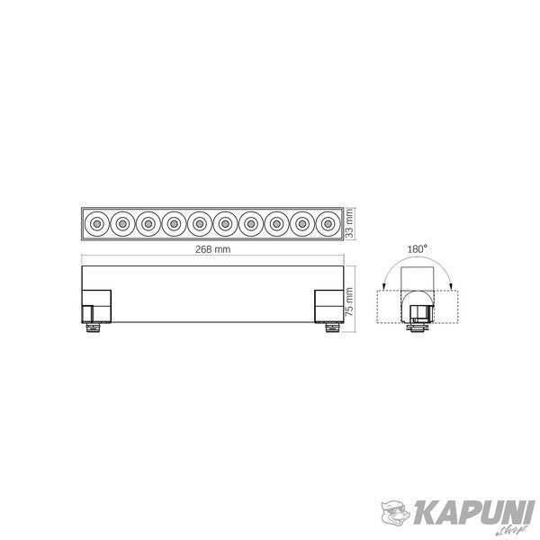 LED світильник трековий VIDEX TR06 15W 4100K 220V чорний VL-TR06-154B 28197 фото