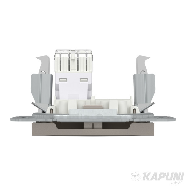 Комп'ютерна розетка Schneider Electric Asfora RJ45 кат. 6 UTP бронза EPH4700169 EPH4700169 фото