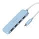 Хаб USB 3.2, 10Gbps, USB-C на 4 USB-A, голубой J5create JCH341EC-N фото 2