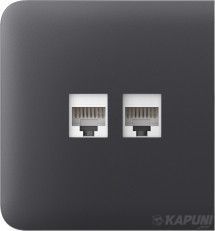 Бічна панель для вбудованої інтернет-розетки Ajax SideCover (LAN) Graphite (126215.319.GP) 58922_AJAX фото