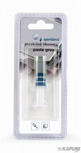 Термопаста 3 г, сірий, f.CPU&VGA Gembird TG-G3.0-01 TG-G3.0-01 фото