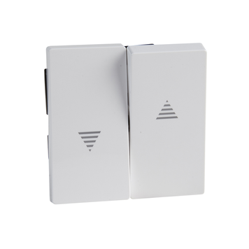 Накладка вимикача рольставнів Schneider Electric Merten System M M-Plan скло активно-білий (MTN432425) MTN432425 фото