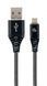 Кабель micro USB 2.0 A-тато/Micro B-тато, преміум, 2.1 А, CC-USB2B-AMmBM-1M-BW CC-USB2B-AMmBM-1M-BW фото 1