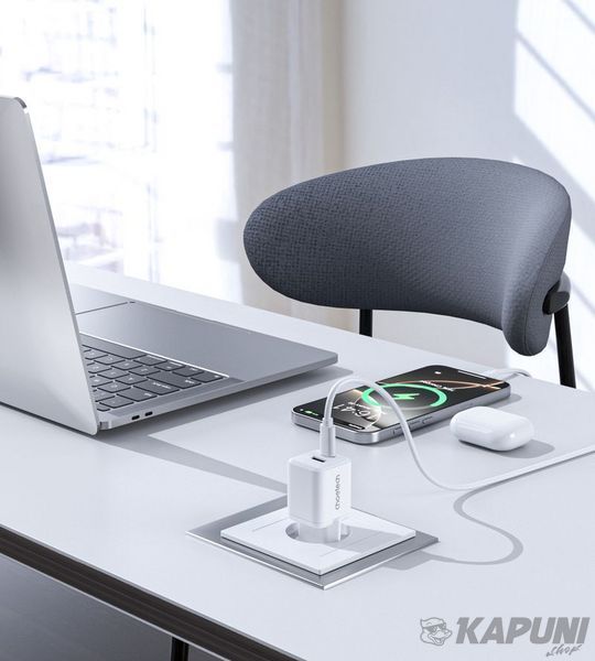 Мережевий зарядний пристрій, USB-A/USB-C, 30Вт, QC3.0/PD/PPS Choetech PD5012-EU-WH фото