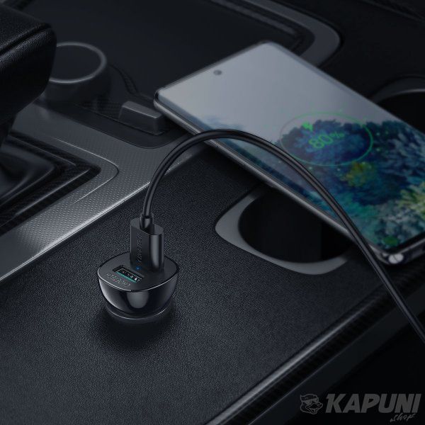 Автомобільний зарядний пристрій Choetech 36W QC 2хUSB Black (C0051-BK) C0051-BK фото