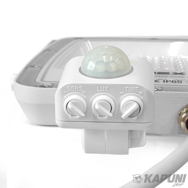 LED прожектор VIDEX F5 50W 3000-5000-6500K с датчиком руху 230V White VL-F5-050CW-S 29262 фото