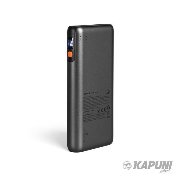 Повербанк 20000mAh VIDEX VPB-202C 75W Black VPB-202C-G 28501 фото