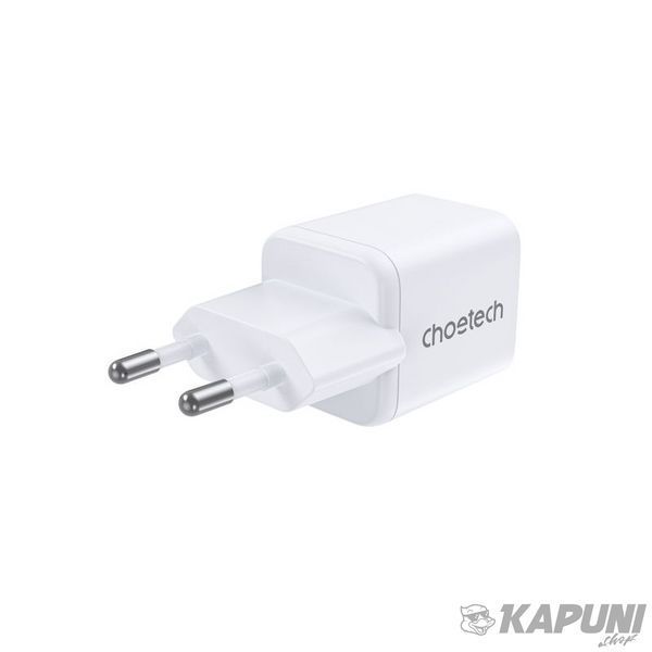 Мережевий зарядний пристрій, USB-A/USB-C, 30Вт, QC3.0/PD/PPS Choetech PD5012-EU-WH фото
