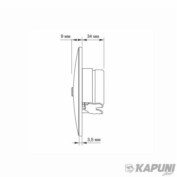 Розетка TV+SAT кінцева кремова VIDEX BINERA, DC 24V, IP20 VF-BNSK2TVSATE-CR 24703 фото
