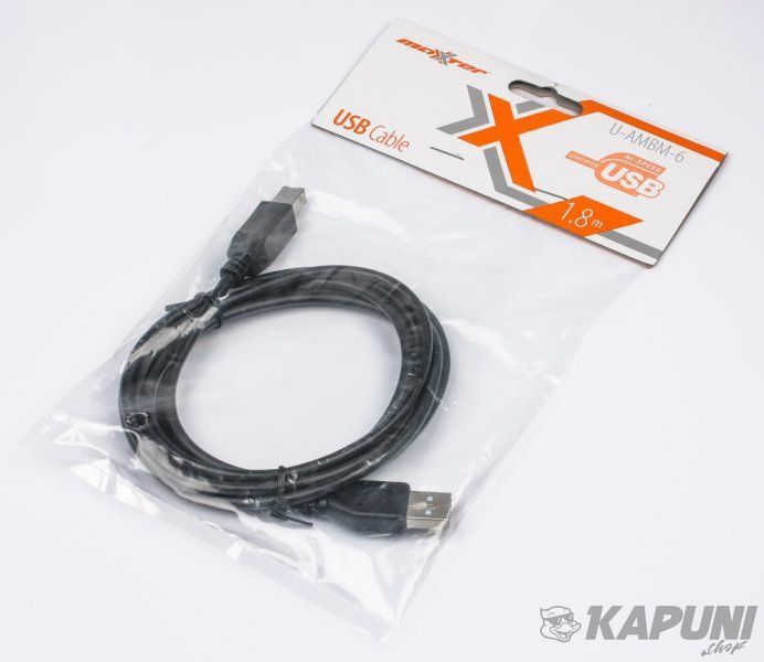 Кабель USB 2.0 AM/BM 1.8 м, черный, U-AMBM-6 U-AMBM-6 фото