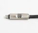 Кабель USB 2.0 А-тато/Lightning/Micro USB, 1.0 м, преміум, плоский, 2.4 А, CCPB-ML-USB-05BK CCPB-ML-USB-05BK фото 3