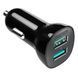 Автомобільний зарядний пристрій Choetech 36W QC 2хUSB Black (C0051-BK) C0051-BK фото 2