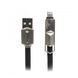 Кабель USB 2.0 А-тато/Lightning/Micro USB, 1.0 м, преміум, плоский, 2.4 А, CCPB-ML-USB-05BK CCPB-ML-USB-05BK фото 1
