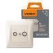 Розетка TV+SAT кінцева кремова VIDEX BINERA, DC 24V, IP20 VF-BNSK2TVSATE-CR 24703 фото 1