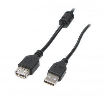Кабель-удлинитель USB2.0 AM/AF 1 м, феррит, UF-AMAF-1M UF-AMAF-1M фото