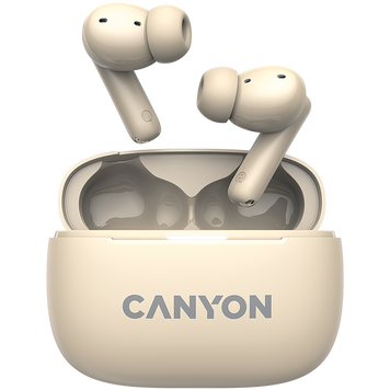 CANYON headset OnGo TWS-10 ANC+ENC Beige CNS-TWS10BG фото