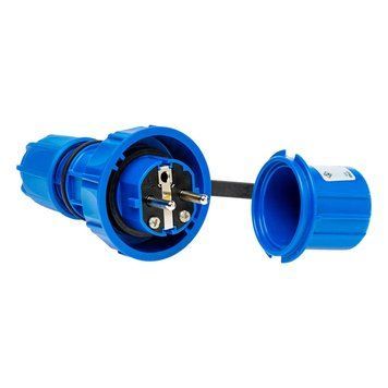 Вилка кабельна IDE SCHUKO 2P+E 16 А 250 В IP66-68 00114 00114 фото