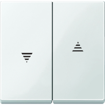 Накладка вимикача рольставнів Schneider Electric Merten System M M-Plan скло полярно-білий (MTN432419) MTN432419 фото