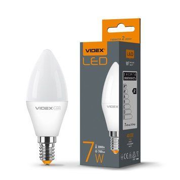 LED лампа VIDEX C37e 7W E14 3000K VL-C37e-07143 24954 фото