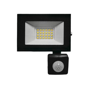 LED черный прожектор с датчиком движения 20W 6500K EUROLAMP LED-FL-20/65(sensor) фото