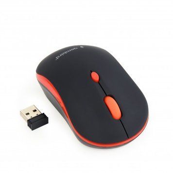 Беспроводная оптическая мышь, USB, 1600 dpi, красная Gembird MUSW-4B-03-R MUSW-4B-03-R фото