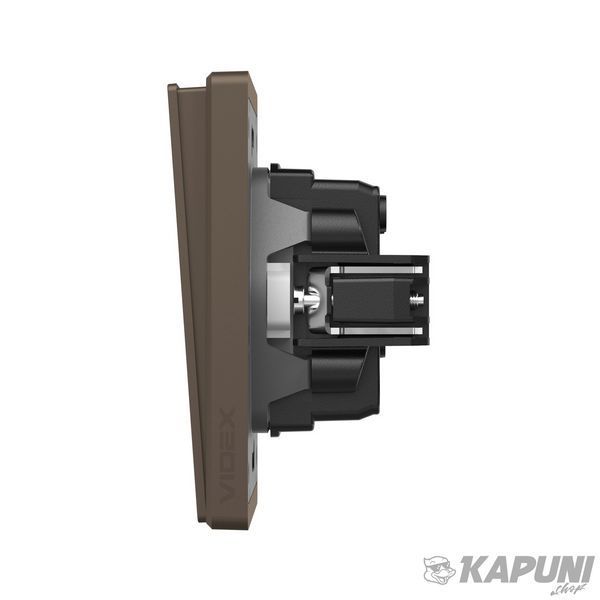 Кнопка дзвінка мокко VIDEX NOTA, 250 V, IP20 VF-NT-DB1-BR 28864 фото