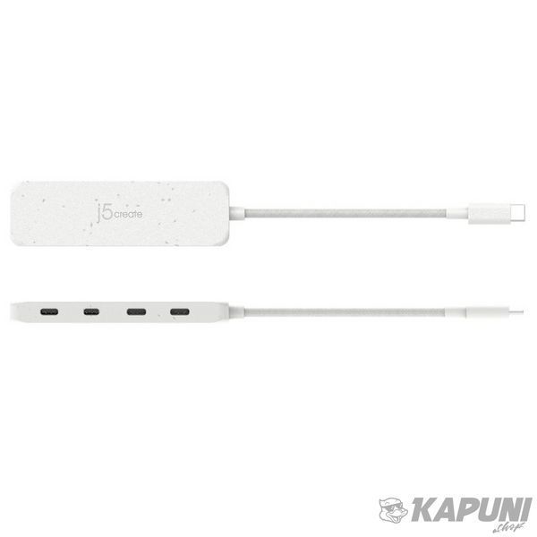 Хаб USB 3.2, 10Gbps, USB-C на 4 USB-С, белый J5create JCH345EW-N фото