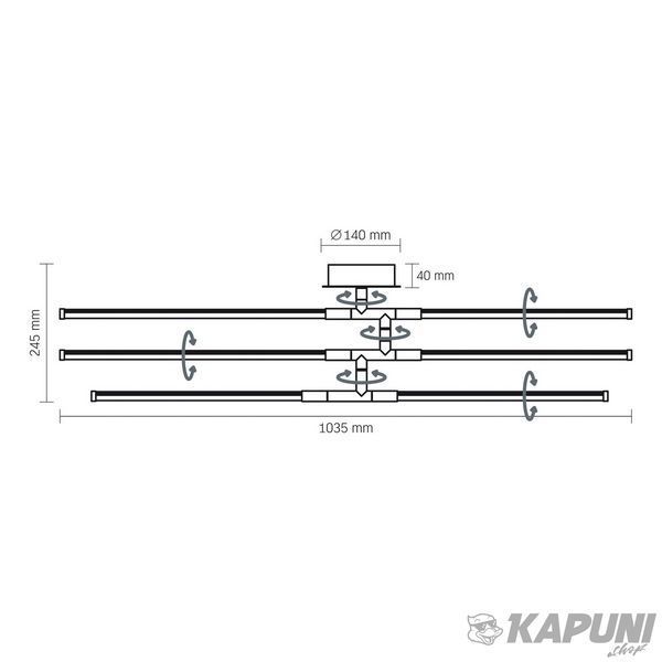 LED світильник стельовий VIDEX CLD013 40W 3000-4000-6000K Black VL-CLD013-40CB 29195 фото