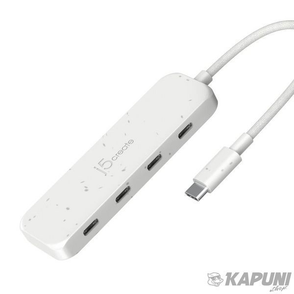 Хаб USB 3.2, 10Gbps, USB-C на 4 USB-С, белый J5create JCH345EW-N фото