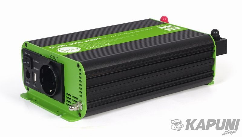 Инвертор на 500 Вт (1000 Вт рожей), чистая синусоида EnerGenie EG-PWC-PS500-01 фото