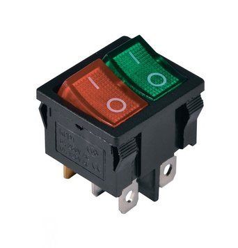 KCD1-6-2101N G+R/B 220V Переключатель 2 клав. зеленый+красный с подсветкой TNSy TNSy5500733 фото