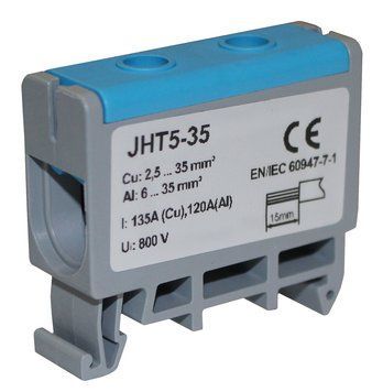Клема силова TechnoSystems СКНГ-JHT5-35 6-35мм2 120А &ldquo;N&rdquo; синій TNSy5506544 TNSy5506544 фото