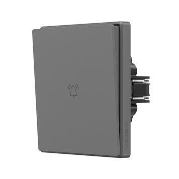 Кнопка дзвінка сірий графіт VIDEX NOTA, 250 V, IP20 VF-NT-DB1-GR 28862 фото