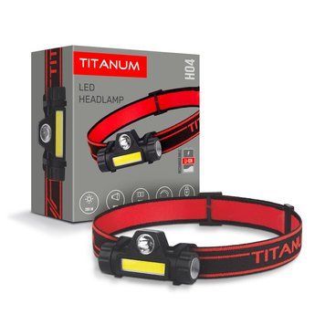 Налобний світлодіодний фонарик TITANUM 200Lm 6500K TLF-H04 27327 фото