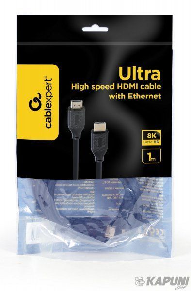Кабель HDMI V.2.1, 8К 60Гц, HDR10, HLG, 48Gbps, YUV 4:4:4, 1 м. CC-HDMI8K-1M фото