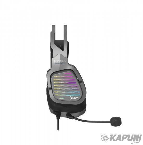 Ігрові навушники з мікрофоном, Hi Fi, 7.1 віртуальний звук, RGB підсвічування, USB Bloody G560 (Gun Grey) G560 (Gun Grey) фото