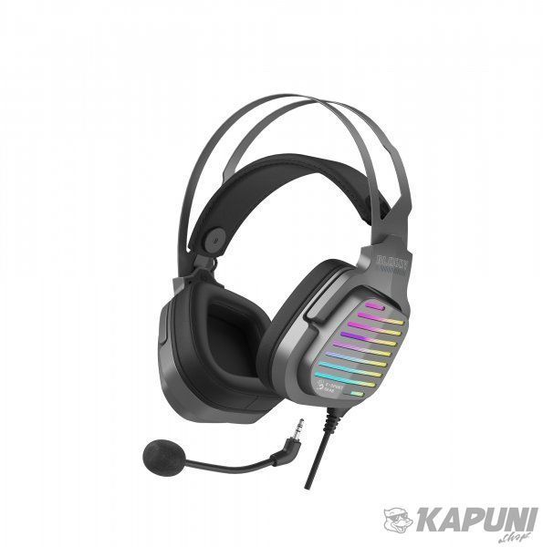 Ігрові навушники з мікрофоном, Hi Fi, 7.1 віртуальний звук, RGB підсвічування, USB Bloody G560 (Gun Grey) G560 (Gun Grey) фото
