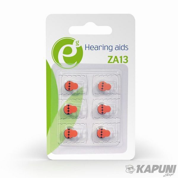 Батарейка цинковая ZA13, блистер 6 шт. EnerGenie EG-BA-ZA13-01 фото