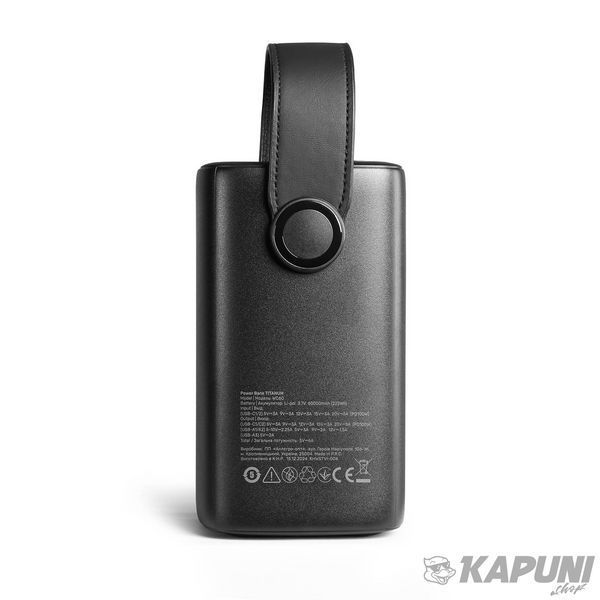 Повербанк 60000mAh TITANUM WC60 PD100W Black TPB-WC60-B 28499 фото