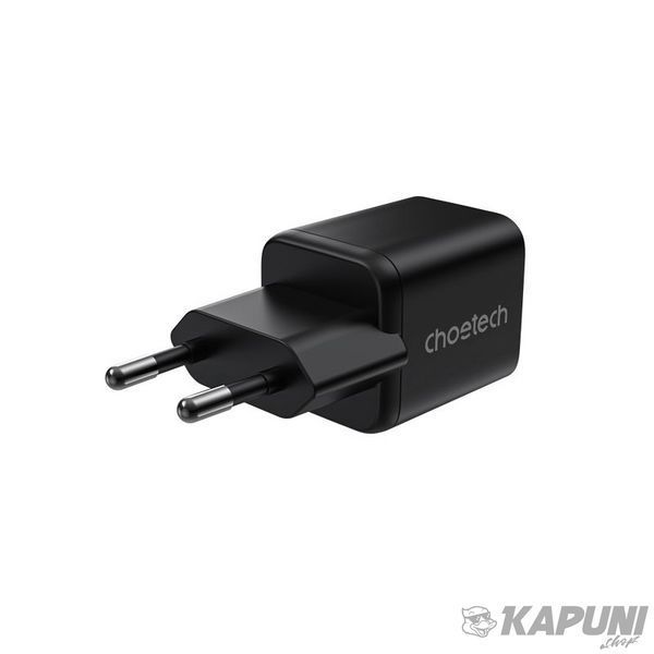 Мережевий зарядний пристрій, USB-A/USB-C, 30Вт, QC3.0/PD/PPS Choetech PD5012-EU-BK фото