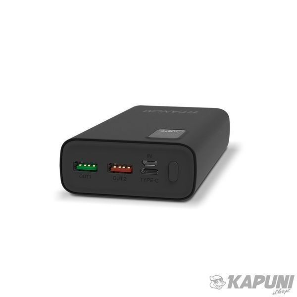 Повербанк TITANUM 727S 20000mAh 22.5W Black TPB-727S-B 27362 фото